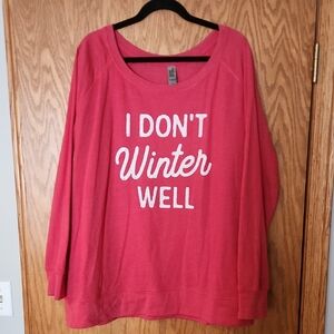 Red Graphic Sweatshirt, Women's Size 2x